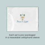The image is a set of pre-packaged greeting cards, each set in a re sealable cellophane sleeve.