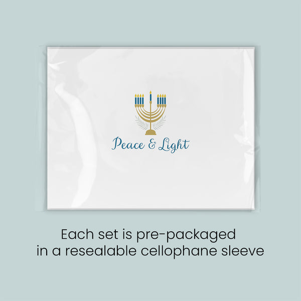 The image is a set of pre-packaged greeting cards, each set in a re sealable cellophane sleeve.