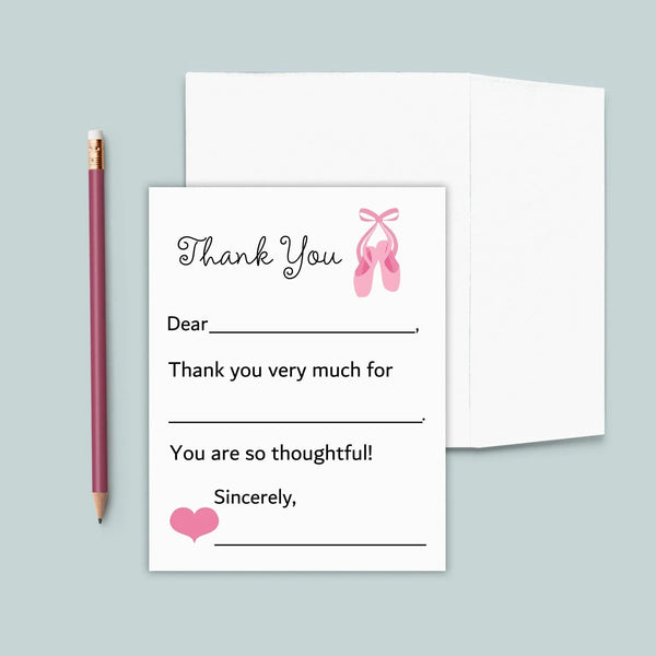Ballet - Fill-in Thank You Notes - The Note House