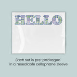 a set of pre-packaged greeting cards with the word 
