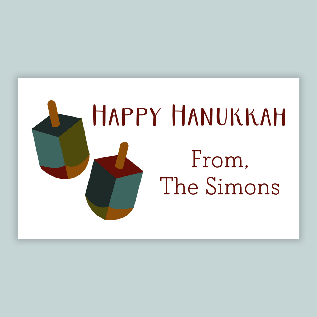 Dreidel - Personalized Gift Enclosure - The Note House