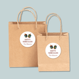 Dreidels - Personalized Round Gift Sticker - The Note House
