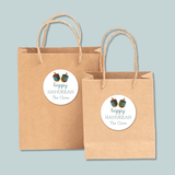 Dreidels - Personalized Round Gift Sticker - The Note House