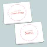 Family Circle Notes from Nana - Personalized Folded Note Card - The Note House