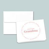 Family Circle Notes from Nana - Personalized Folded Note Card - The Note House
