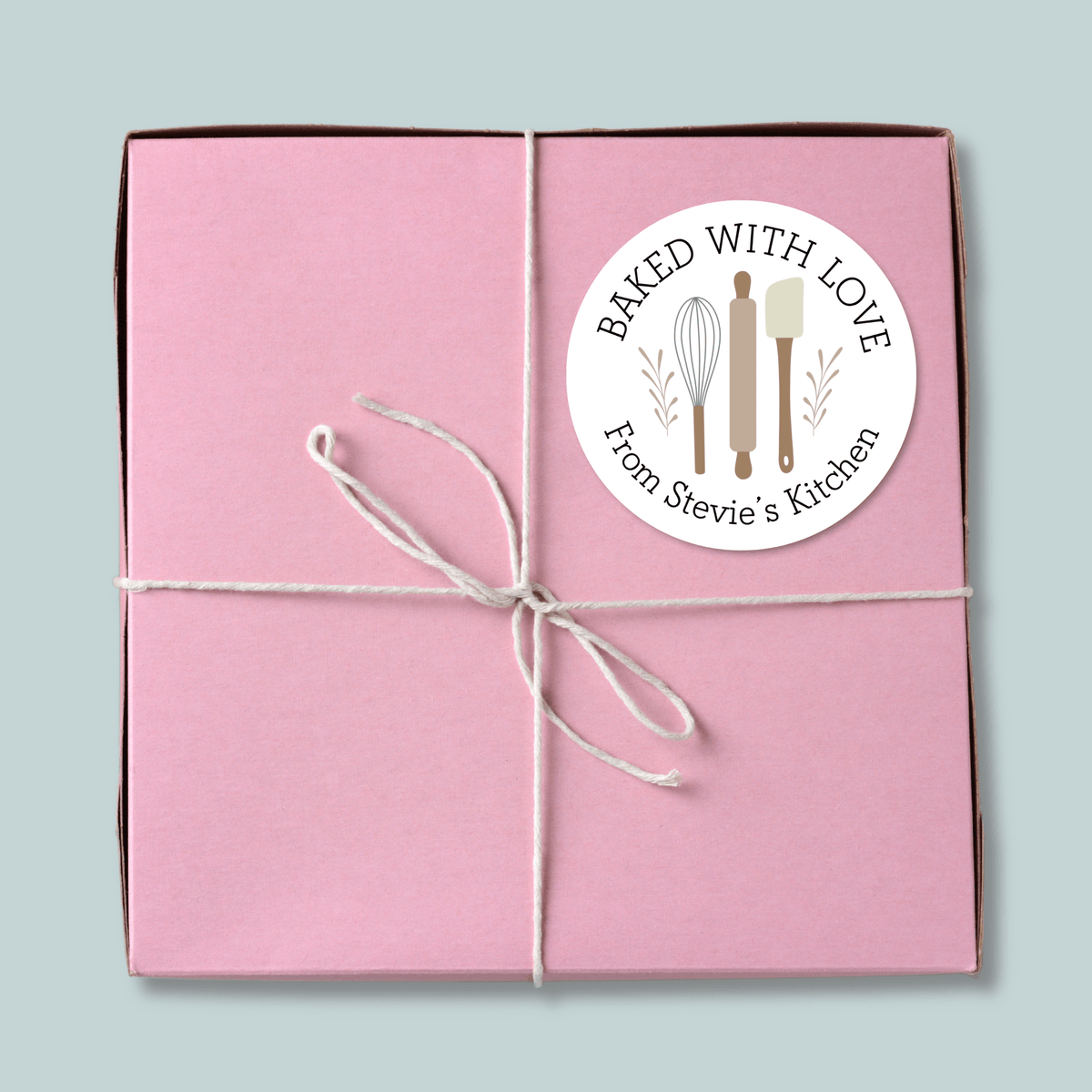 Farmhouse Kitchen - Personalized Round Gift Sticker - The Note House
