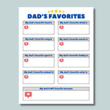 Father's Day Favorites - Printable Instant Download - The Note House