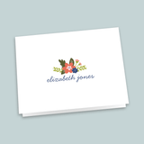 Floral Bouquet - Personalized Folded Note Card - The Note House