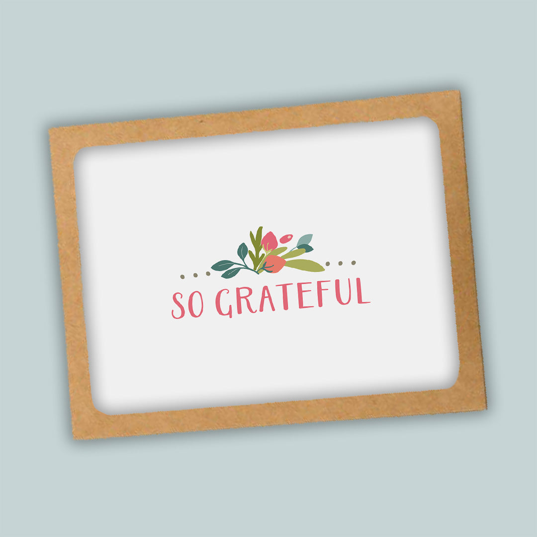 Pretty Floral -  Folded Thank You Note Cards