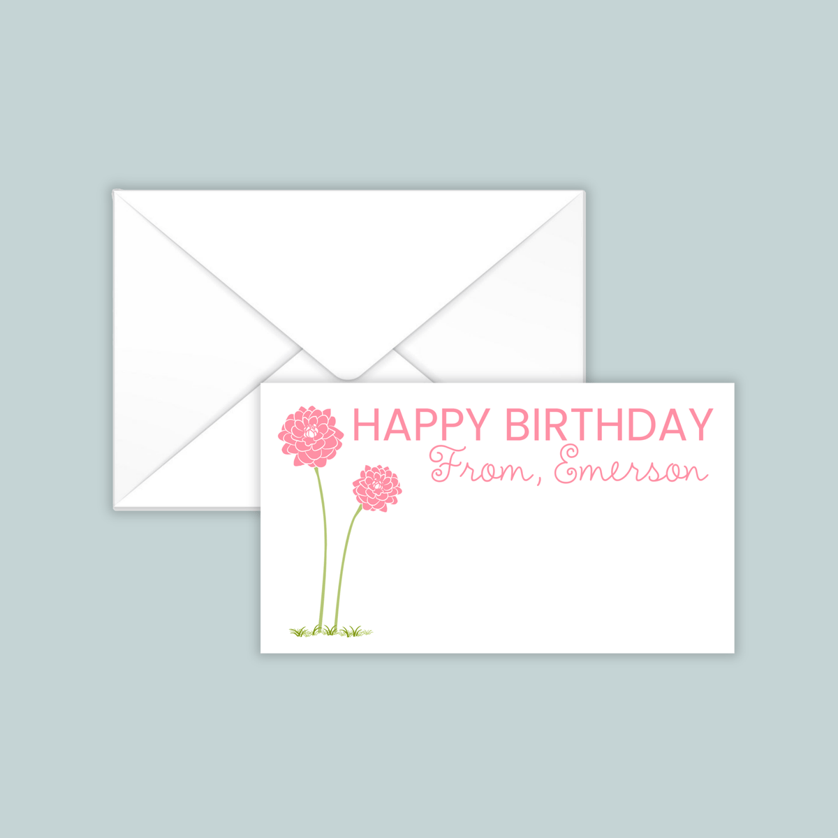 Flower Garden - Personalized Gift Enclosure - The Note House