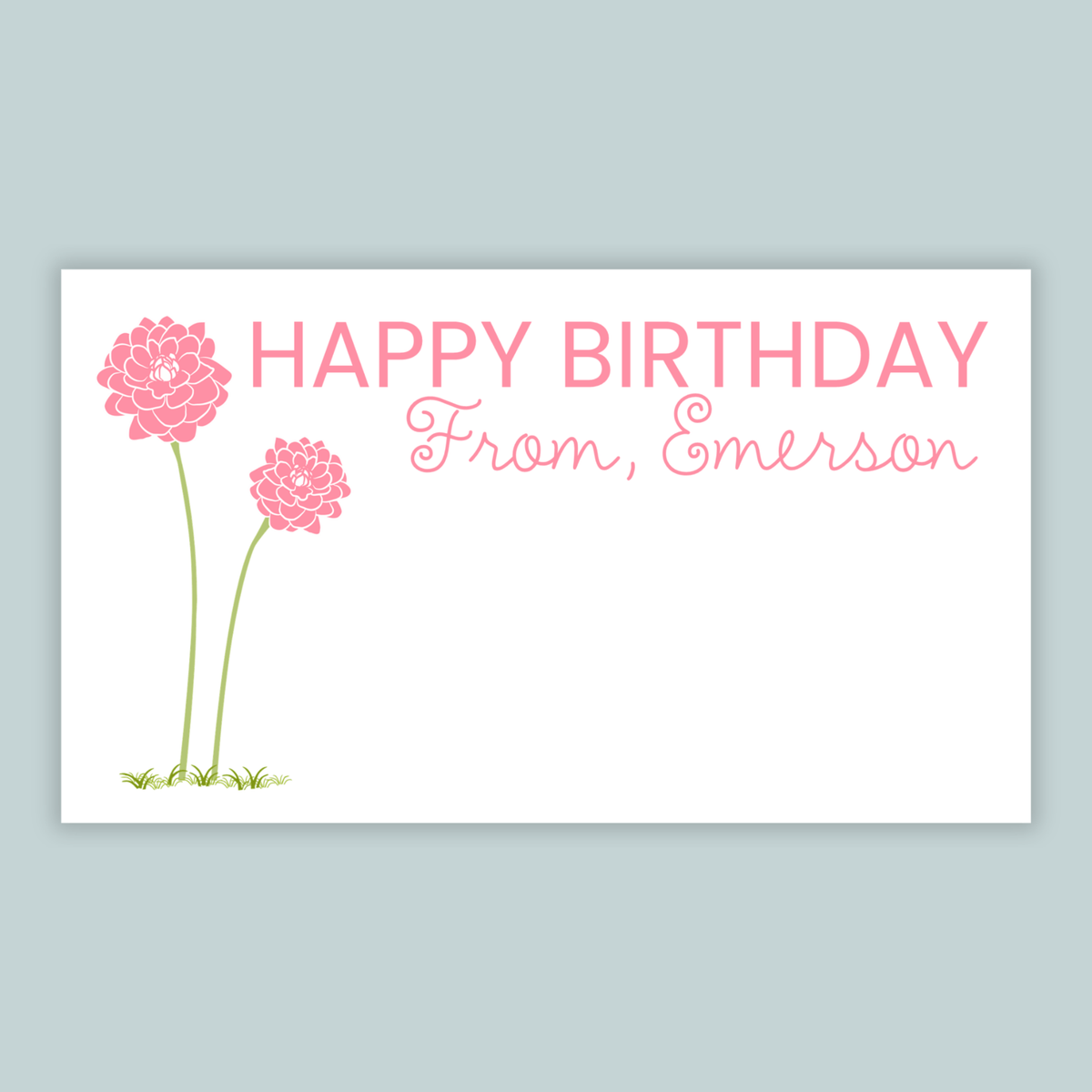 Flower Garden - Personalized Gift Enclosure - The Note House