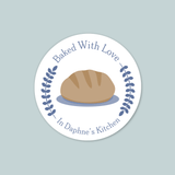 Freshly Baked Bread - Personalized Round Gift Sticker - The Note House