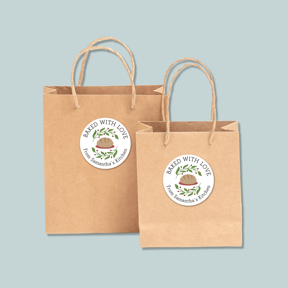 Freshly Baked Holiday Bread - Personalized Round Gift Sticker - The Note House