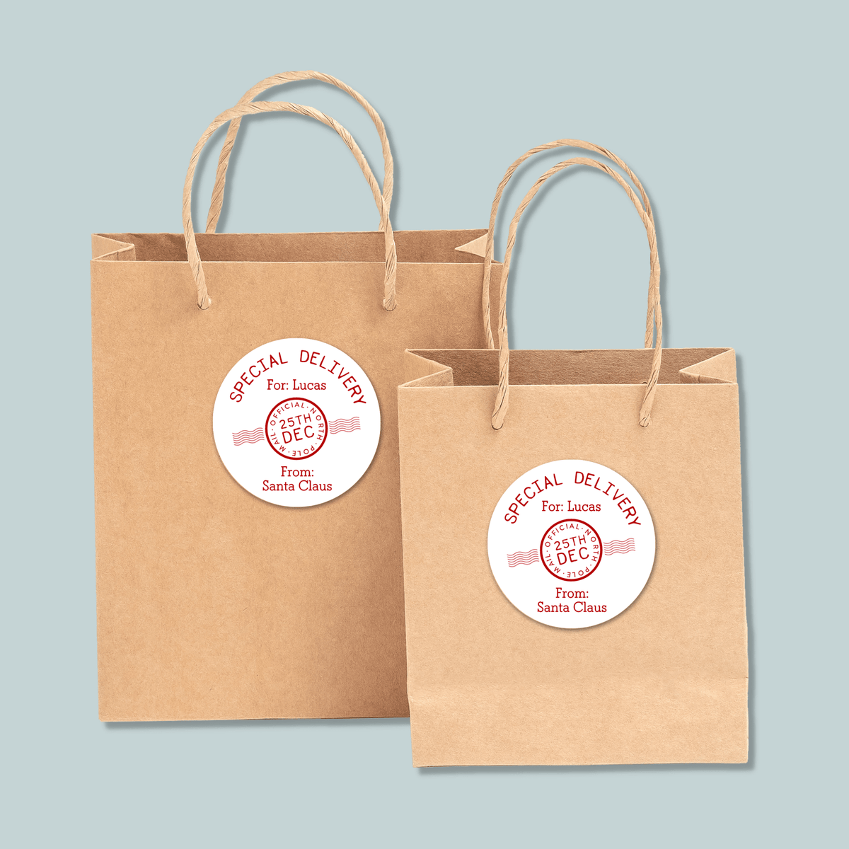 Gift from Santa - Personalized Round Gift Sticker - The Note House