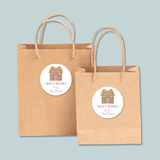 Gingerbread House - Personalized Round Gift Sticker - The Note House