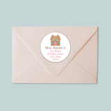 Gingerbread House - We've Moved Round Address Label - The Note House