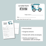 Golf (Blue) - Personalized Fill - in Letter Template - The Note House