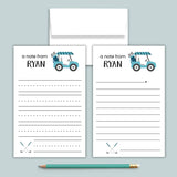 Golf (Blue) - Personalized Lined Letter Template - The Note House