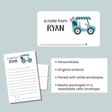 Golf (Blue) - Personalized Lined Letter Template - The Note House