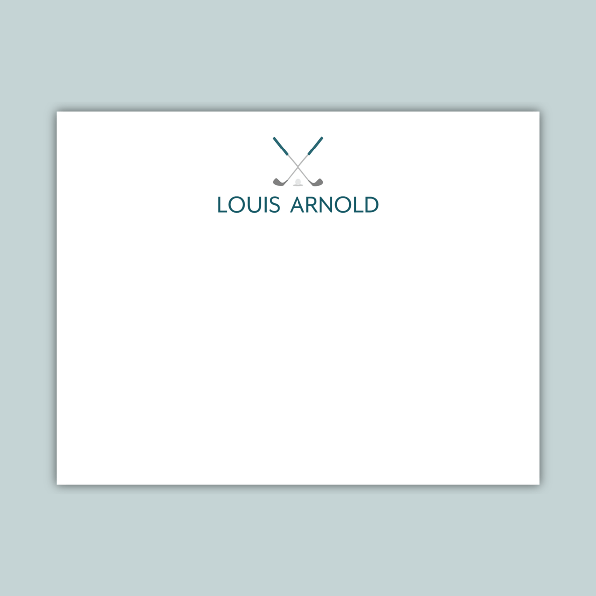 Golf - Personalized Flat Note Card - The Note House
