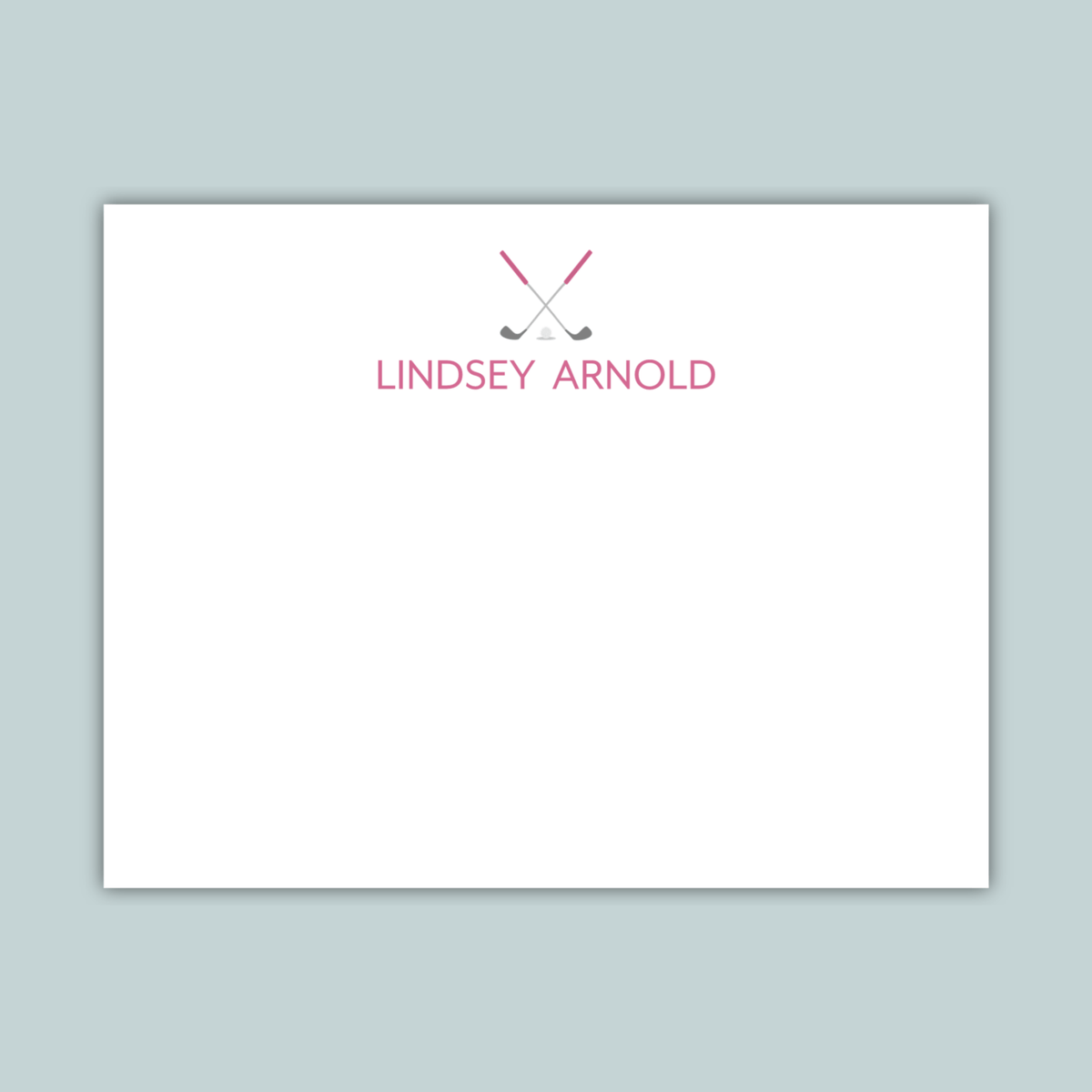 Golf - Personalized Flat Note Card - The Note House