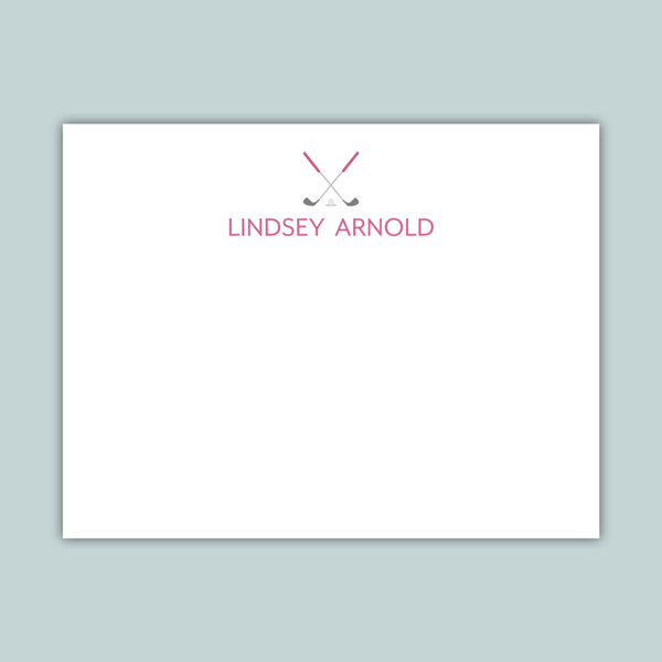 Golf - Personalized Flat Note Card - The Note House