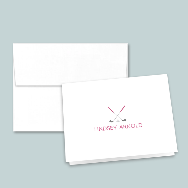 Golf - Personalized Folded Note Card - The Note House