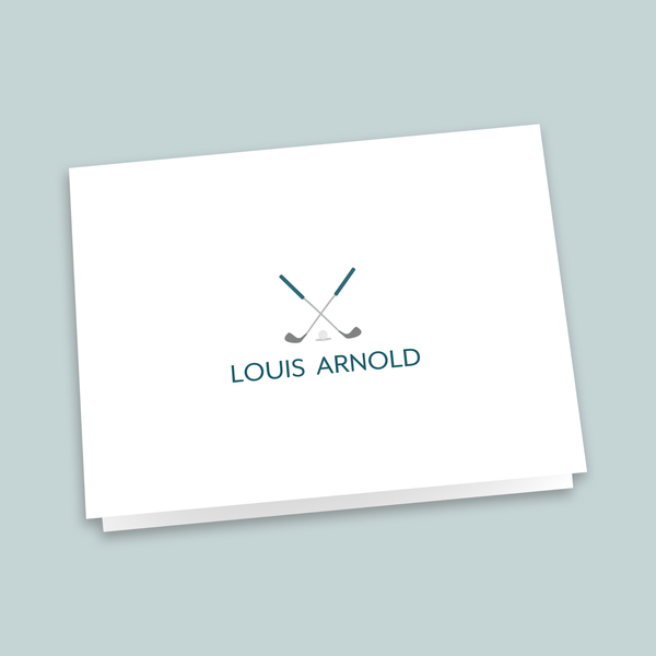 Golf - Personalized Folded Note Card - The Note House