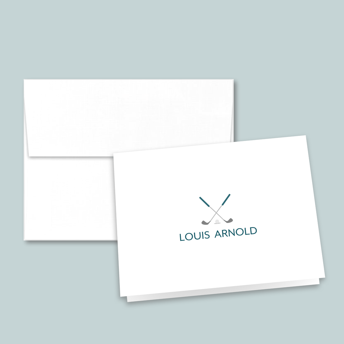 Golf - Personalized Folded Note Card - The Note House