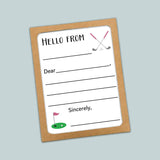 Golf (Pink) - Lined Note Cards - The Note House