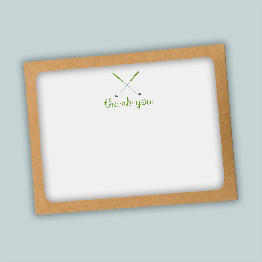 Golf (Green) -  Flat Note Cards