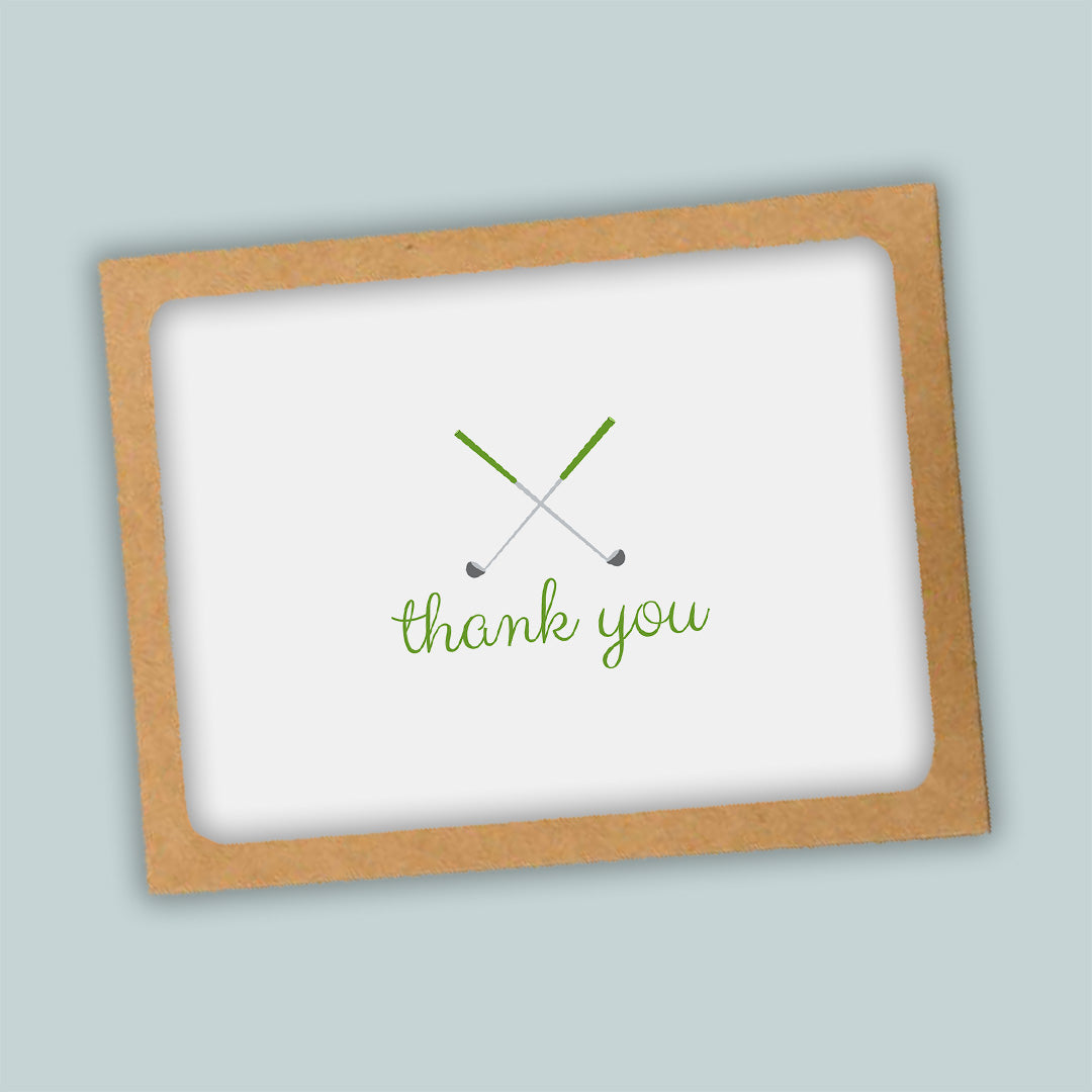 Golf (Green) -  Folded Note Cards