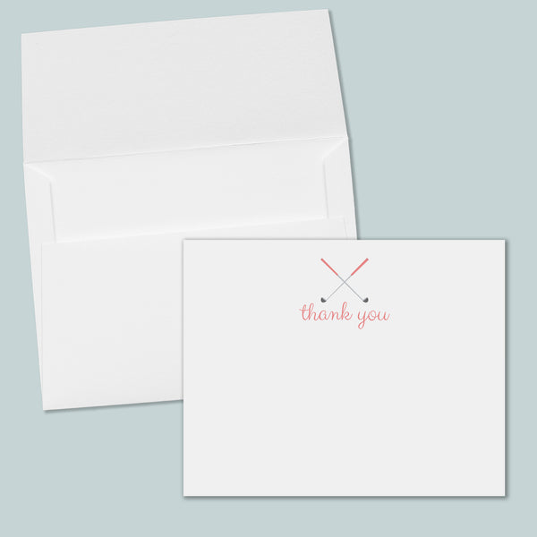 Golf (Pink) -  Flat Note Cards