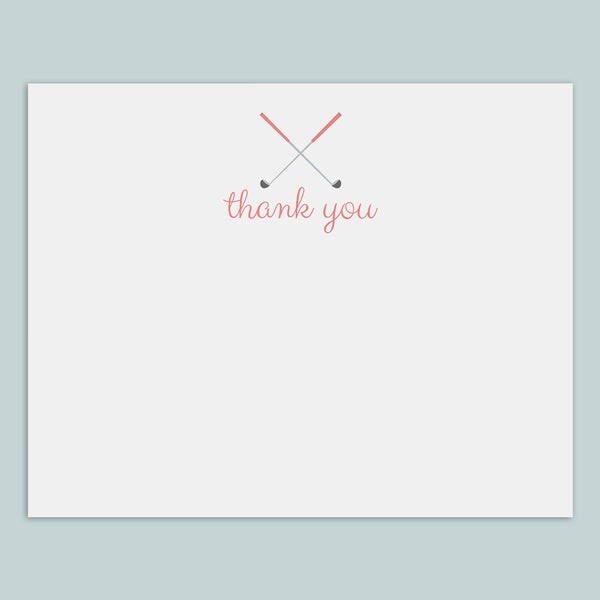 Golf (Pink) -  Flat Note Cards