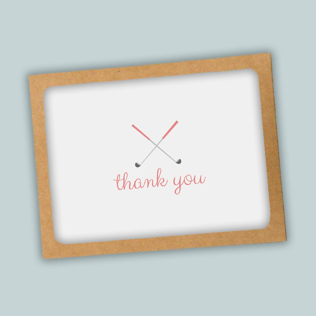 Golf (Pink) -  Folded Note Cards