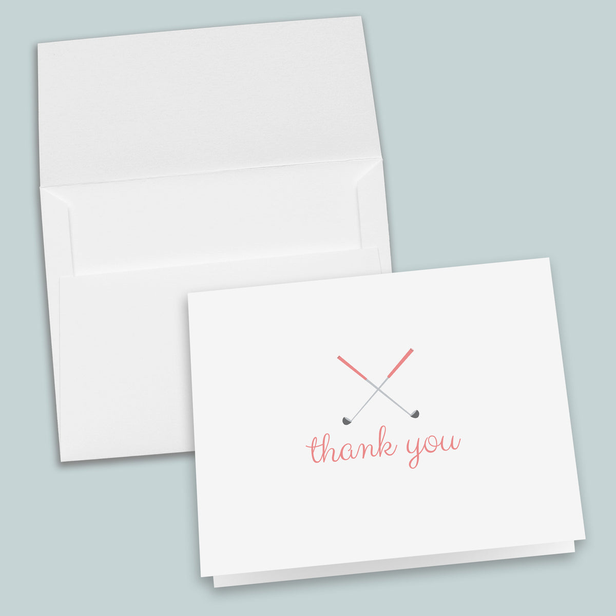 Golf (Pink) -  Folded Note Cards