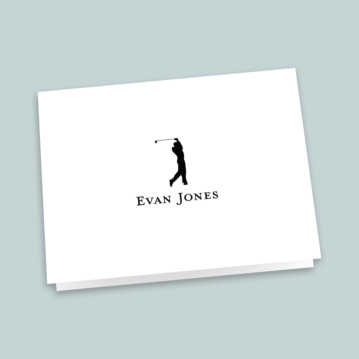 Golfer - Personalized Folded Note Card - The Note House