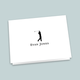 Golfer - Personalized Folded Note Card - The Note House