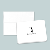 Golfer - Personalized Folded Note Card - The Note House