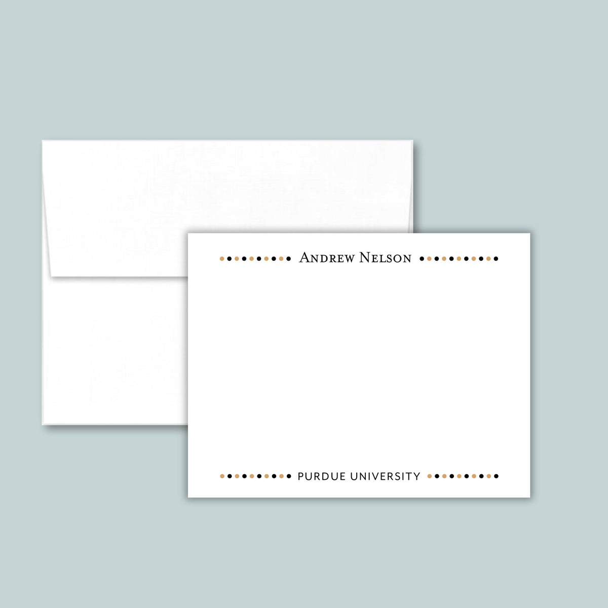 Graduation Classic - Personalized Flat Note Card
