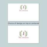 Green Branch with Initial - Personalized Gift Enclosure - The Note House