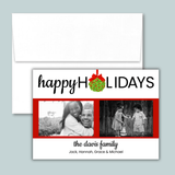 Hanging Holly - Personalized Photo Card - The Note House