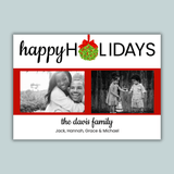 Hanging Holly - Personalized Photo Card - The Note House