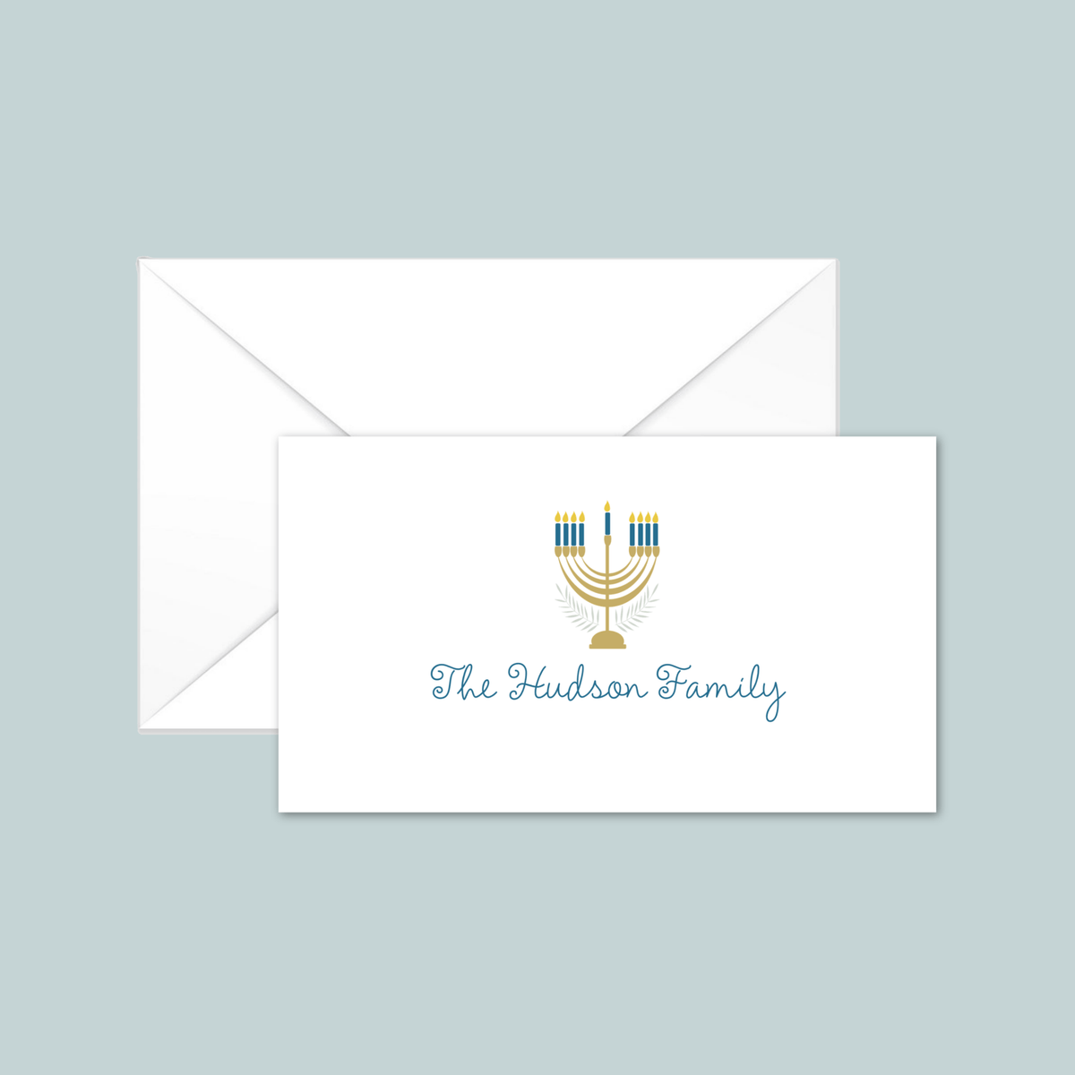 Hanukkah Menorah - Personalized Gift Enclosure - The Note House