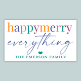 Happy Merry Everything - Personalized Gift Enclosure - The Note House