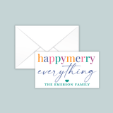 Happy Merry Everything - Personalized Gift Enclosure - The Note House
