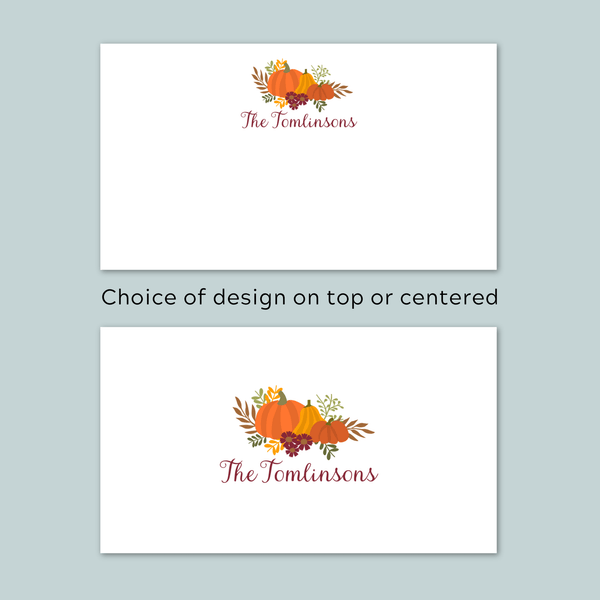 Harvest Pumpkins - Personalized Gift Enclosure - The Note House