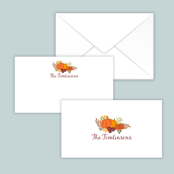 Harvest Pumpkins - Personalized Gift Enclosure - The Note House
