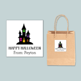 Haunted House - Personalized Square Gift Sticker - The Note House