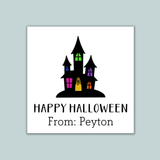 Haunted House - Personalized Square Gift Sticker - The Note House